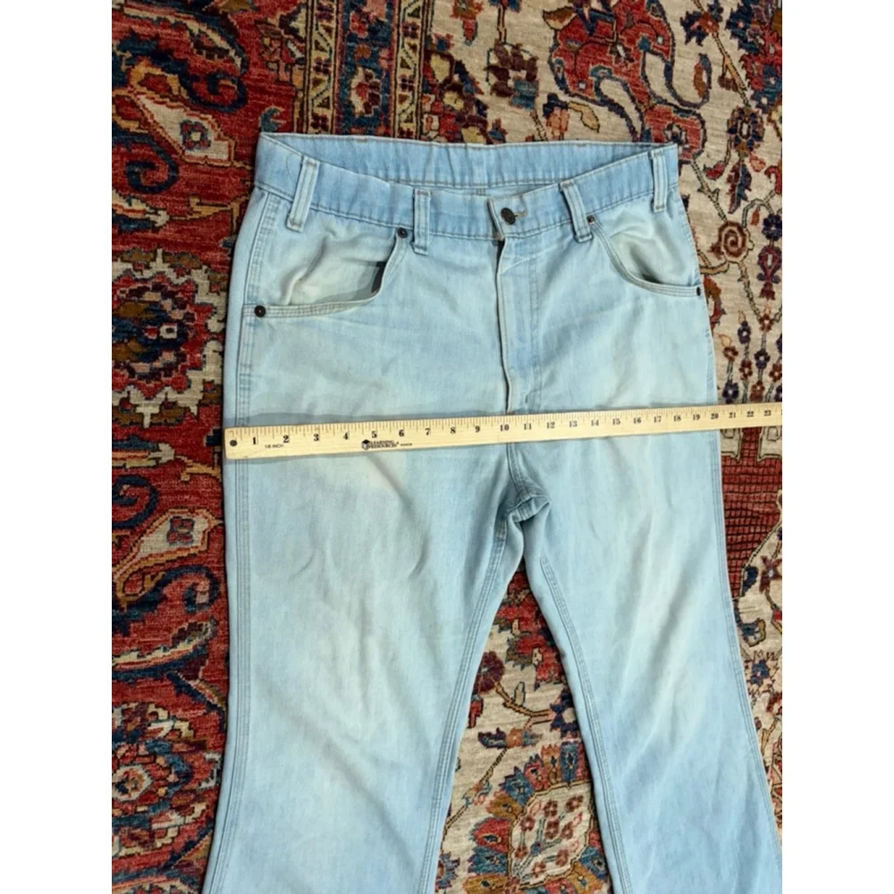 Levi’s 1850 San Francisco Heritage Orange Tab Wide Leg Jeans Light Wash